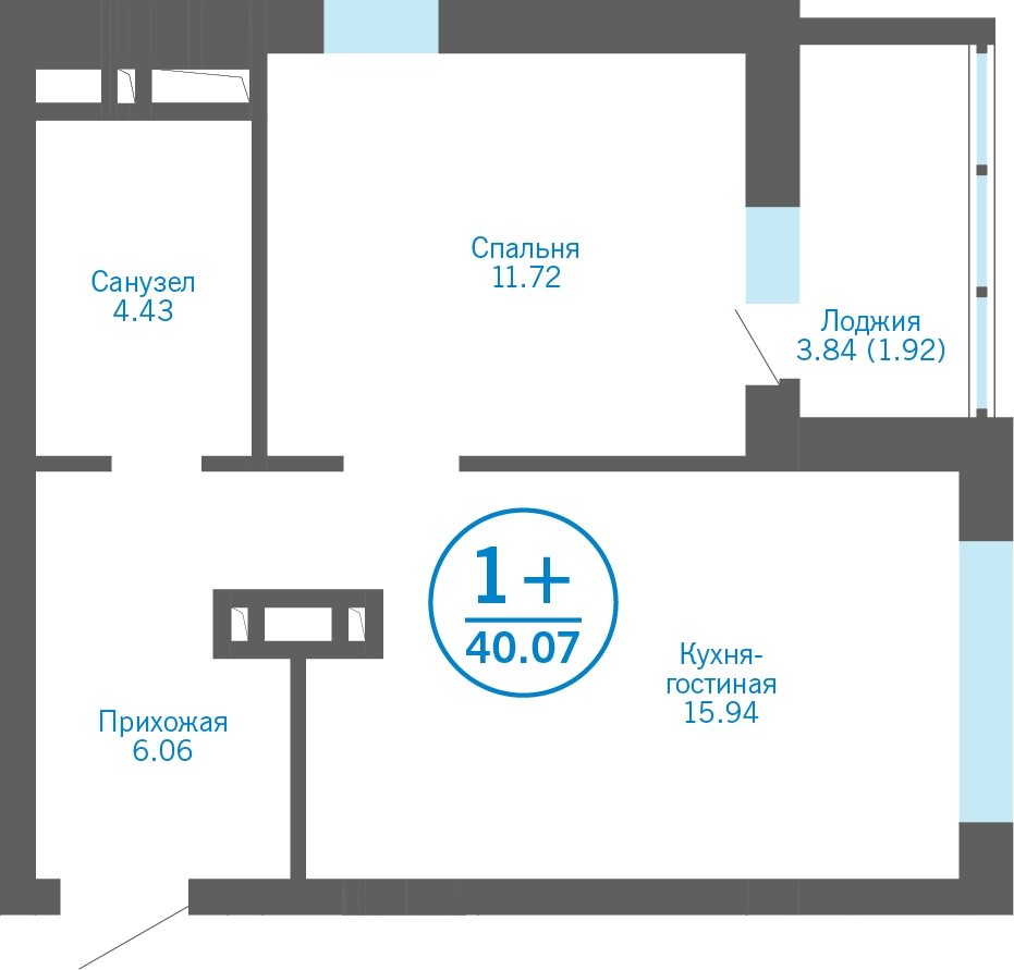 4-комнатная квартира в ЖК TopHILLS на 5 этаже в 1 секции. Сдача в 1 кв. 2023 г.