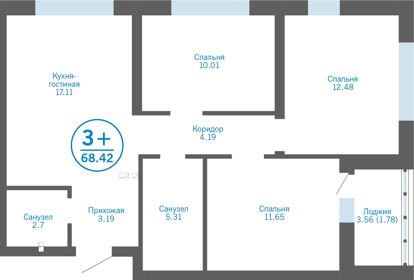 1-комнатная квартира (Студия) с отделкой в ЖК Второй Нагатинский на 31 этаже в 1 секции. Сдача в 4 кв. 2023 г.