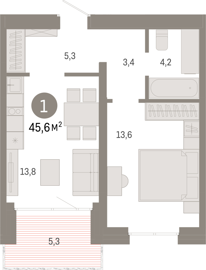 3-комнатная квартира с отделкой в Квартал Депо на 7 этаже в 4 секции. Сдача в 2 кв. 2024 г.