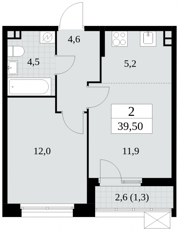 3-комнатная квартира в ЖК Sky Skolkovo на 12 этаже в 1 секции. Дом сдан.