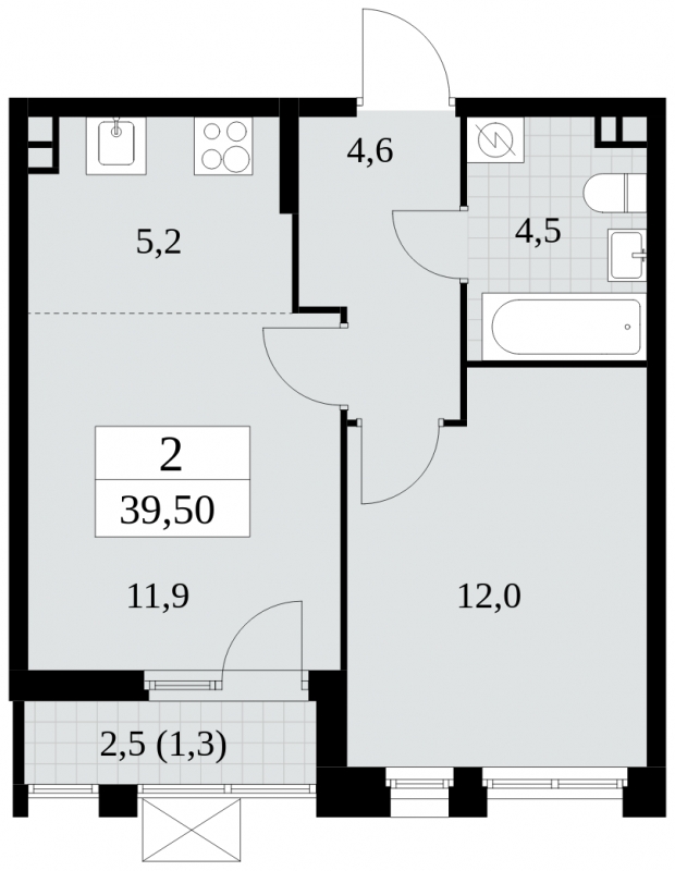 3-комнатная квартира в ЖК Скандинавия на 8 этаже в 4 секции. Сдача в 4 кв. 2024 г.