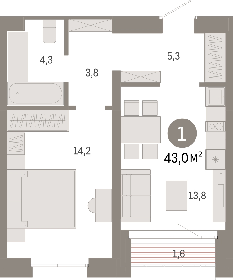 3-комнатная квартира с отделкой в ЖК The BOOK на 24 этаже в 1 секции. Дом сдан.