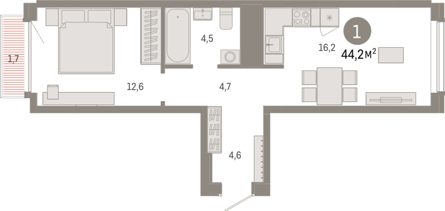 4-комнатная квартира с отделкой в ЖК West Garden на 14 этаже в 1 секции. Сдача в 2 кв. 2023 г.
