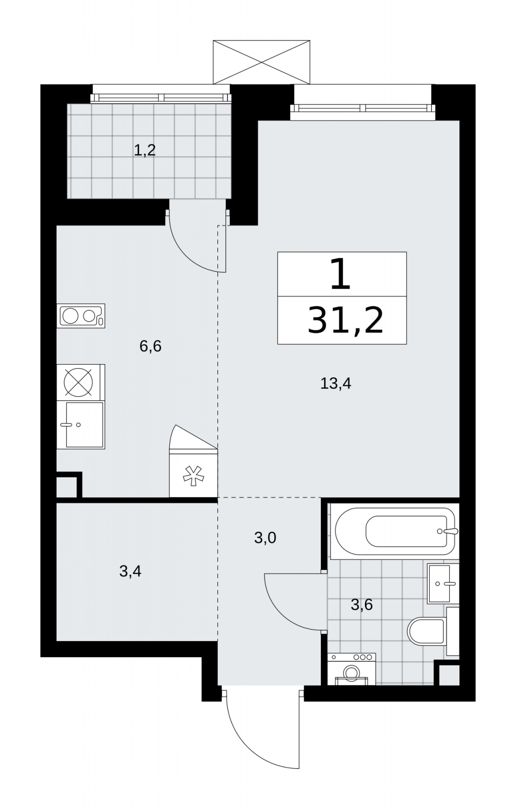 3-комнатная квартира с отделкой в ЖК Дзен-кварталы на 8 этаже в 4 секции. Сдача в 3 кв. 2025 г.