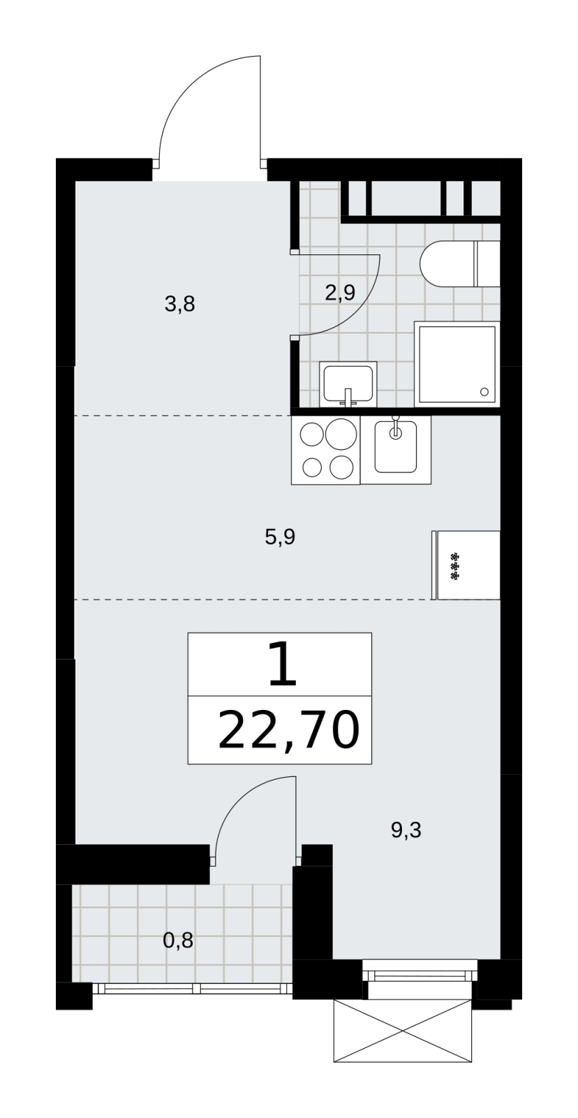 3-комнатная квартира с отделкой в ЖК Скандинавия на 2 этаже в 2 секции. Сдача в 4 кв. 2024 г.
