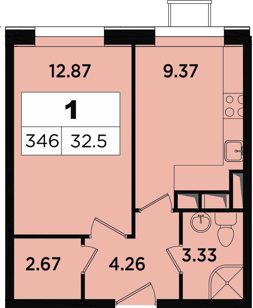 1-комнатная квартира в ЖК Легендарный Квартал на Березовой  аллее на 17 этаже в 1 секции. Сдача в 3 кв. 2019 г.