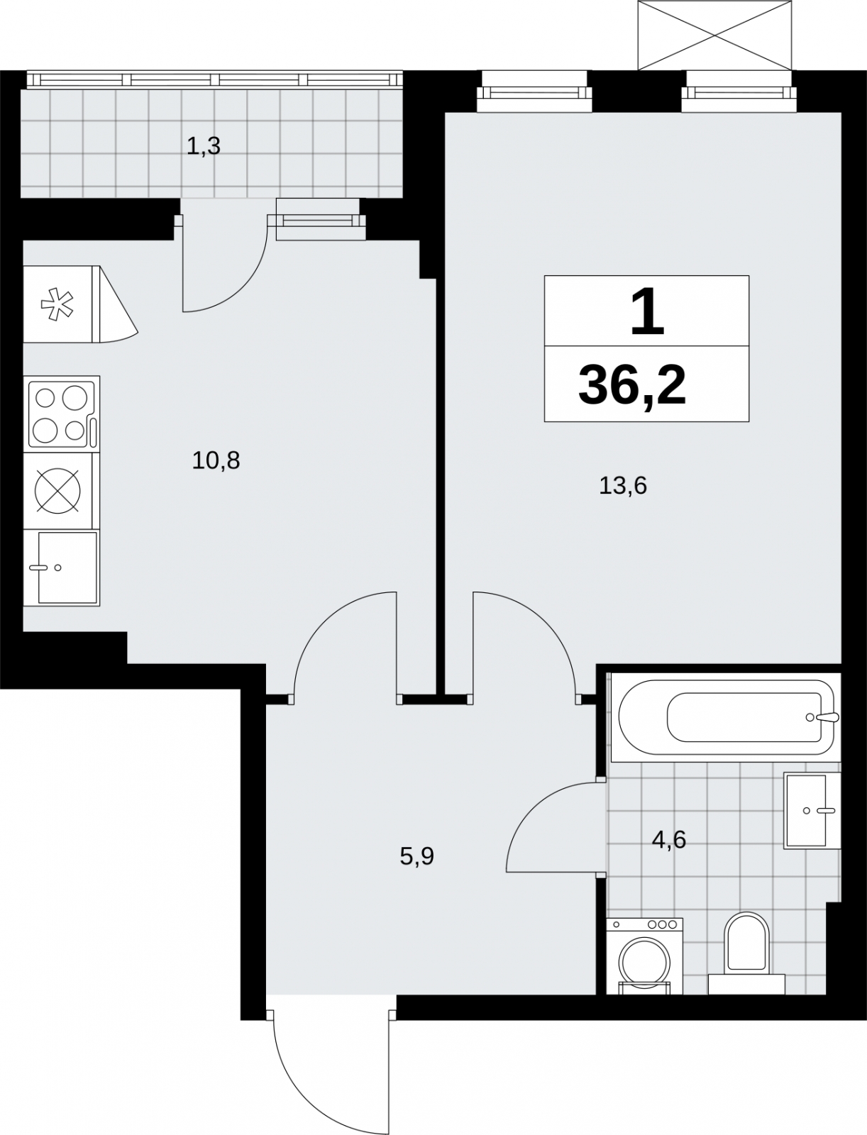 3-комнатная квартира с отделкой в ЖК Дзен-кварталы на 9 этаже в 5 секции. Сдача в 1 кв. 2025 г.