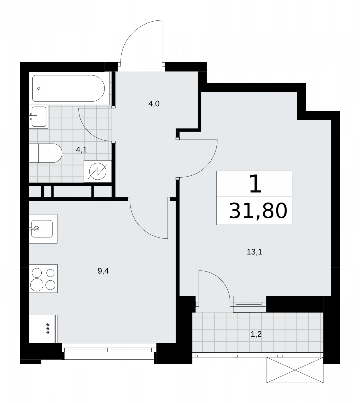 2-комнатная квартира в ЖК Скандинавия на 15 этаже в 1 секции. Сдача в 3 кв. 2025 г.