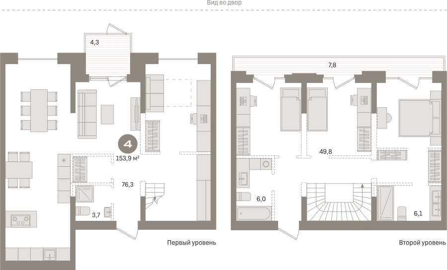 2-комнатная квартира с отделкой в ЖК Дзен-кварталы на 8 этаже в 3 секции. Сдача в 2 кв. 2026 г.