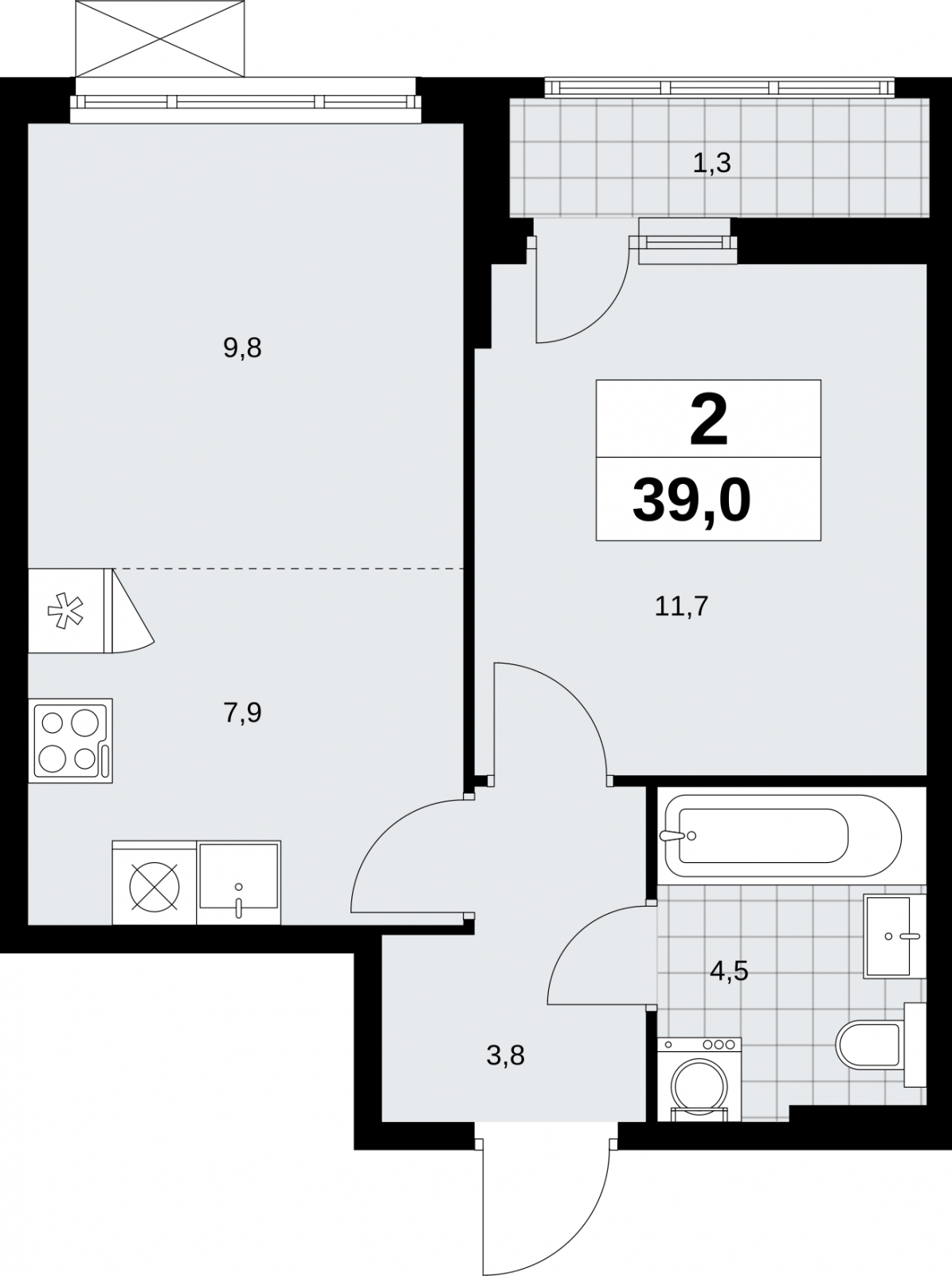 3-комнатная квартира с отделкой в Брусника в Академическом на 3 этаже в 8 секции. Сдача в 3 кв. 2026 г.
