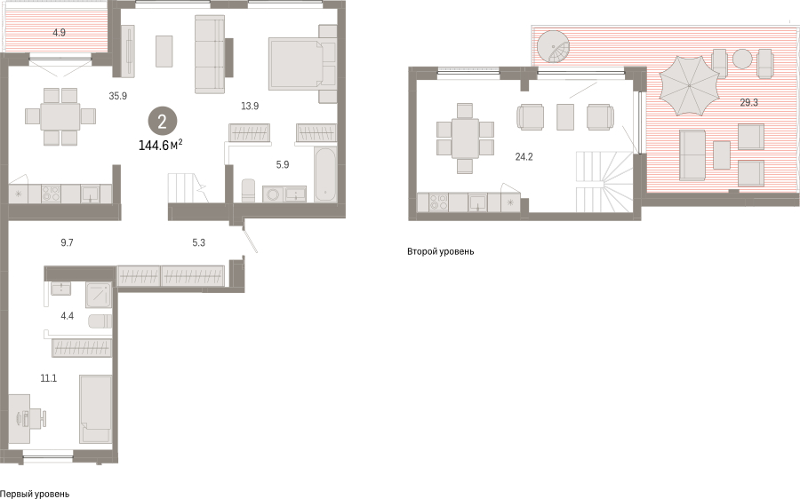 2-комнатная квартира в ЖК Дзен-кварталы на 16 этаже в 1 секции. Сдача в 2 кв. 2026 г.