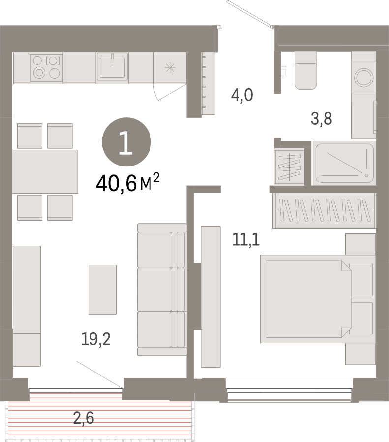 3-комнатная квартира с отделкой в ЖК Дзен-кварталы на 11 этаже в 2 секции. Сдача в 3 кв. 2026 г.