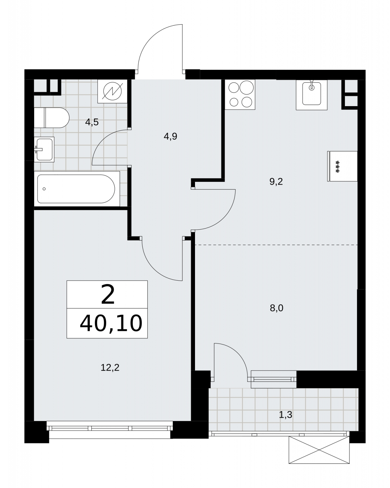 1-комнатная квартира с отделкой в ЖК Лучи на 24 этаже в 1 секции. Сдача в 3 кв. 2024 г.