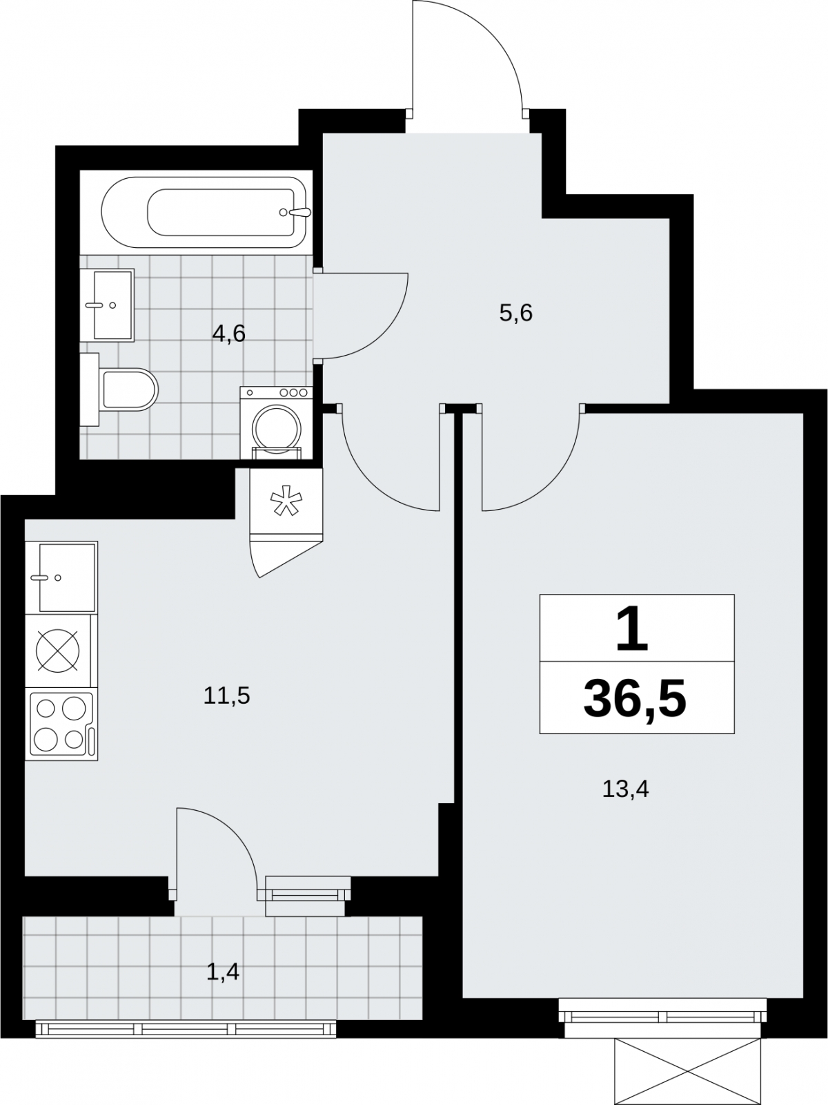 1-комнатная квартира с отделкой в ЖК Зорге 9 на 9 этаже в 1 секции. Сдача в 4 кв. 2021 г.