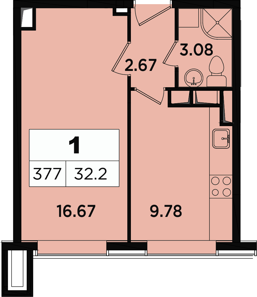 3-комнатная квартира в мкр. Новое Медведково на 9 этаже в 2 секции. Сдача в 4 кв. 2023 г.