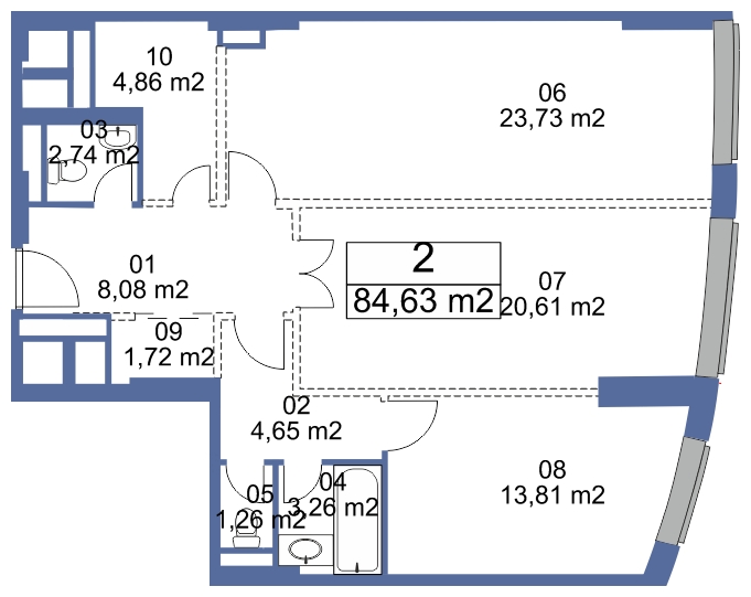1-комнатная квартира с отделкой в ЖК Государев дом на 6 этаже в 6 секции. Сдача в 1 кв. 2023 г.
