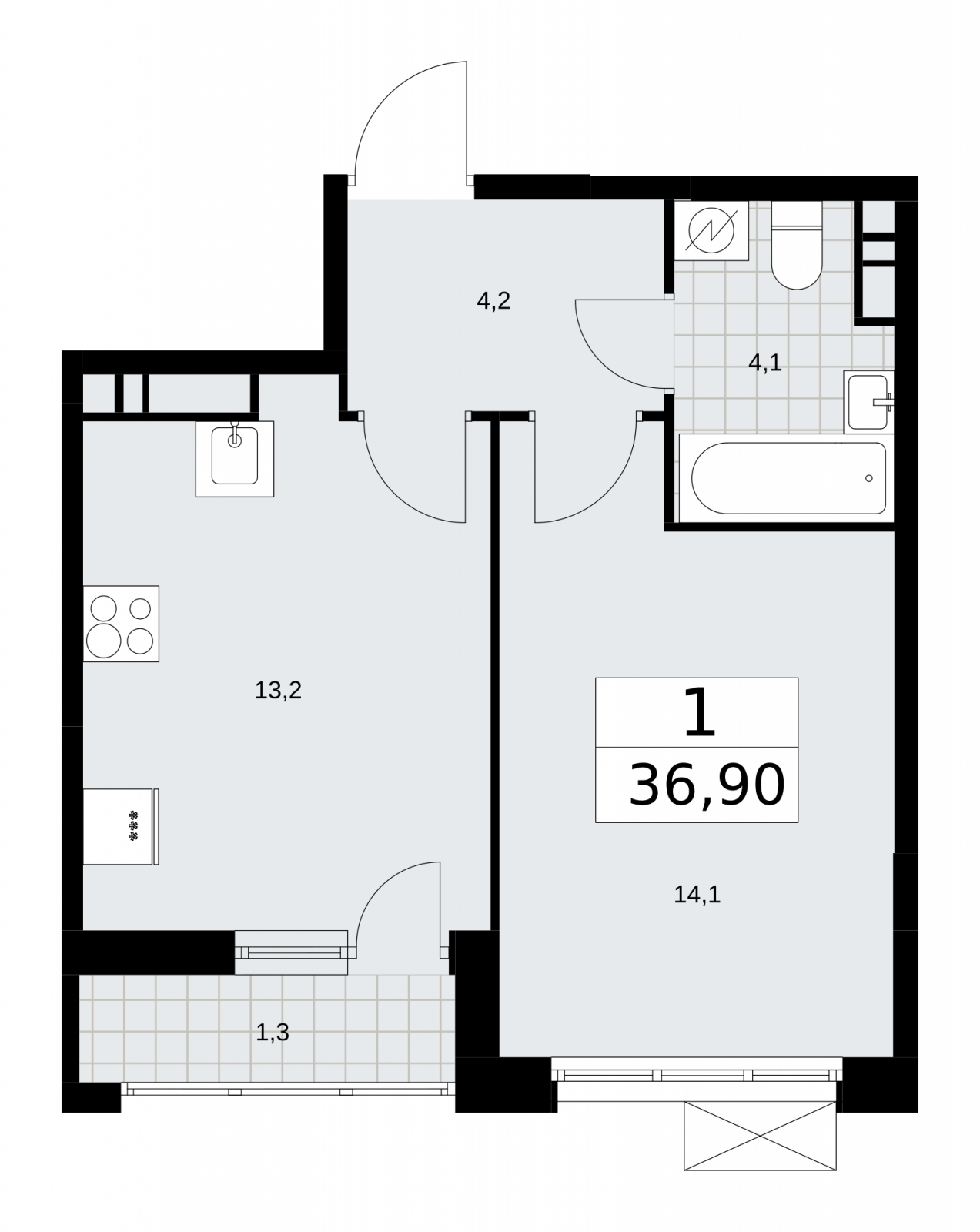 4-комнатная квартира в ЖК Скандинавия на 15 этаже в 2 секции. Сдача в 3 кв. 2025 г.