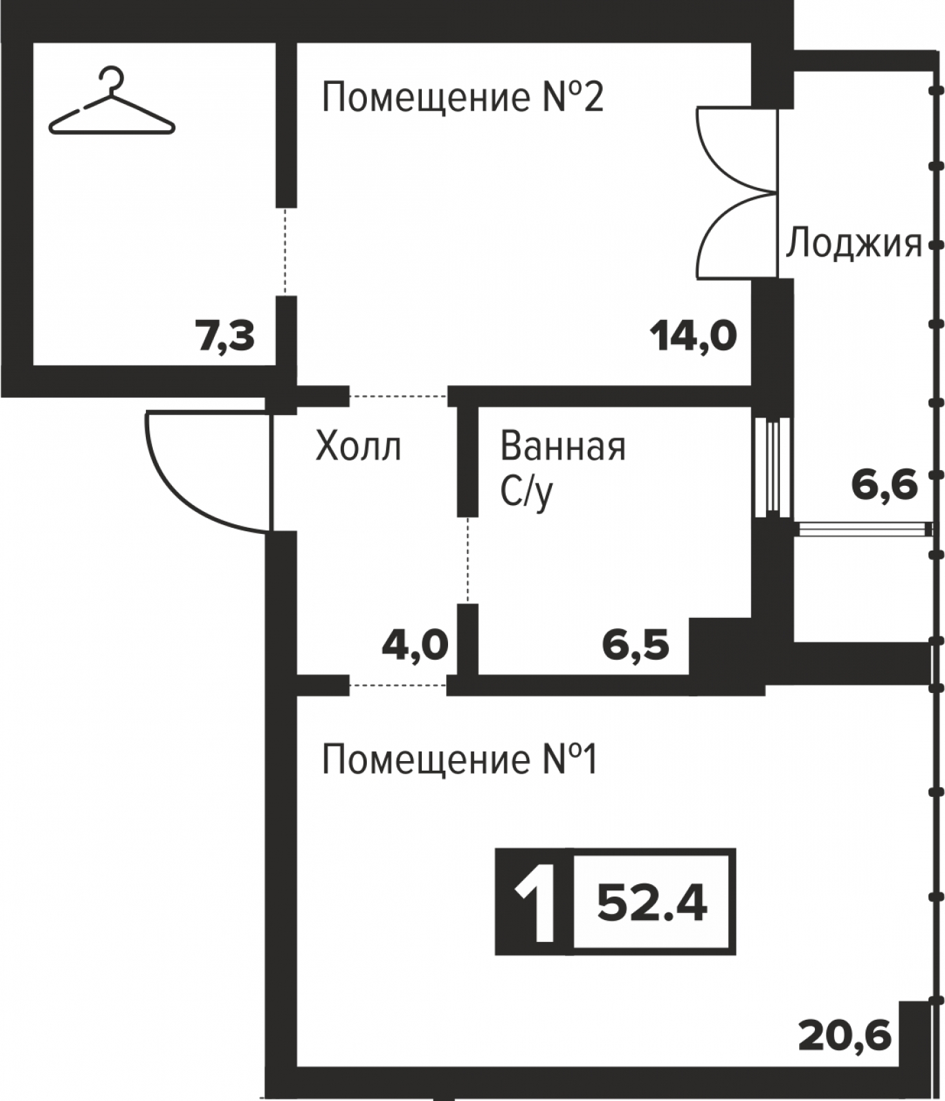 3-комнатная квартира с отделкой в ЖК Октябрьский на Туре на 6 этаже в 6 секции. Сдача в 1 кв. 2026 г.