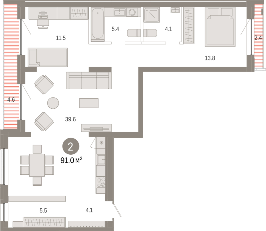 1-комнатная квартира с отделкой в ЖК Второй Нагатинский на 5 этаже в 1 секции. Сдача в 2 кв. 2023 г.