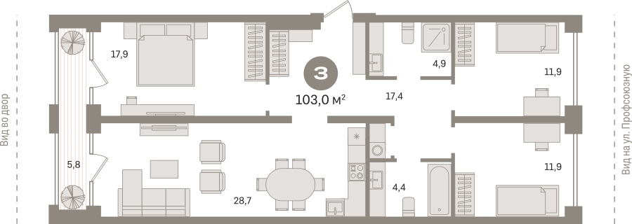 1-комнатная квартира с отделкой в ЖК Апарт-комплекс Nakhimov на 17 этаже в 1 секции. Сдача в 1 кв. 2021 г.