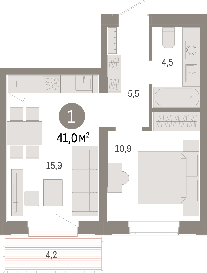 3-комнатная квартира с отделкой в ЖК Просторная 7 на 28 этаже в 1 секции. Сдача в 3 кв. 2022 г.