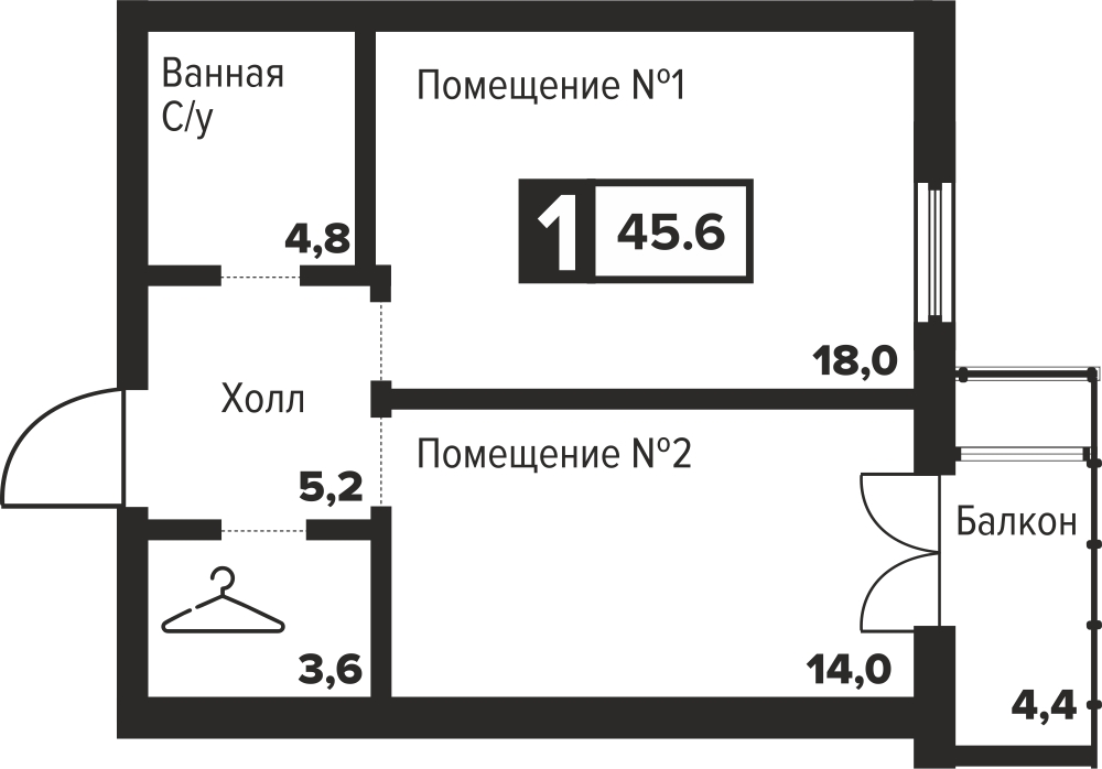 3-комнатная квартира с отделкой в ЖК Октябрьский на Туре на 7 этаже в 5 секции. Сдача в 2 кв. 2026 г.