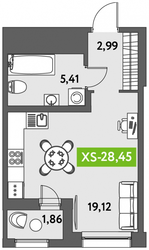 2-комнатная квартира с отделкой в ЖК Аквилон Leaves на 11 этаже в 1 секции. Сдача в 4 кв. 2024 г.