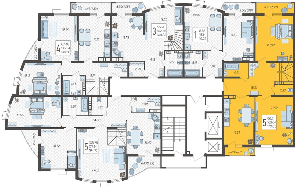 2-комнатная квартира с отделкой в ЖК Меридиан ЮГ на 8 этаже в 2 секции. Сдача в 4 кв. 2024 г.