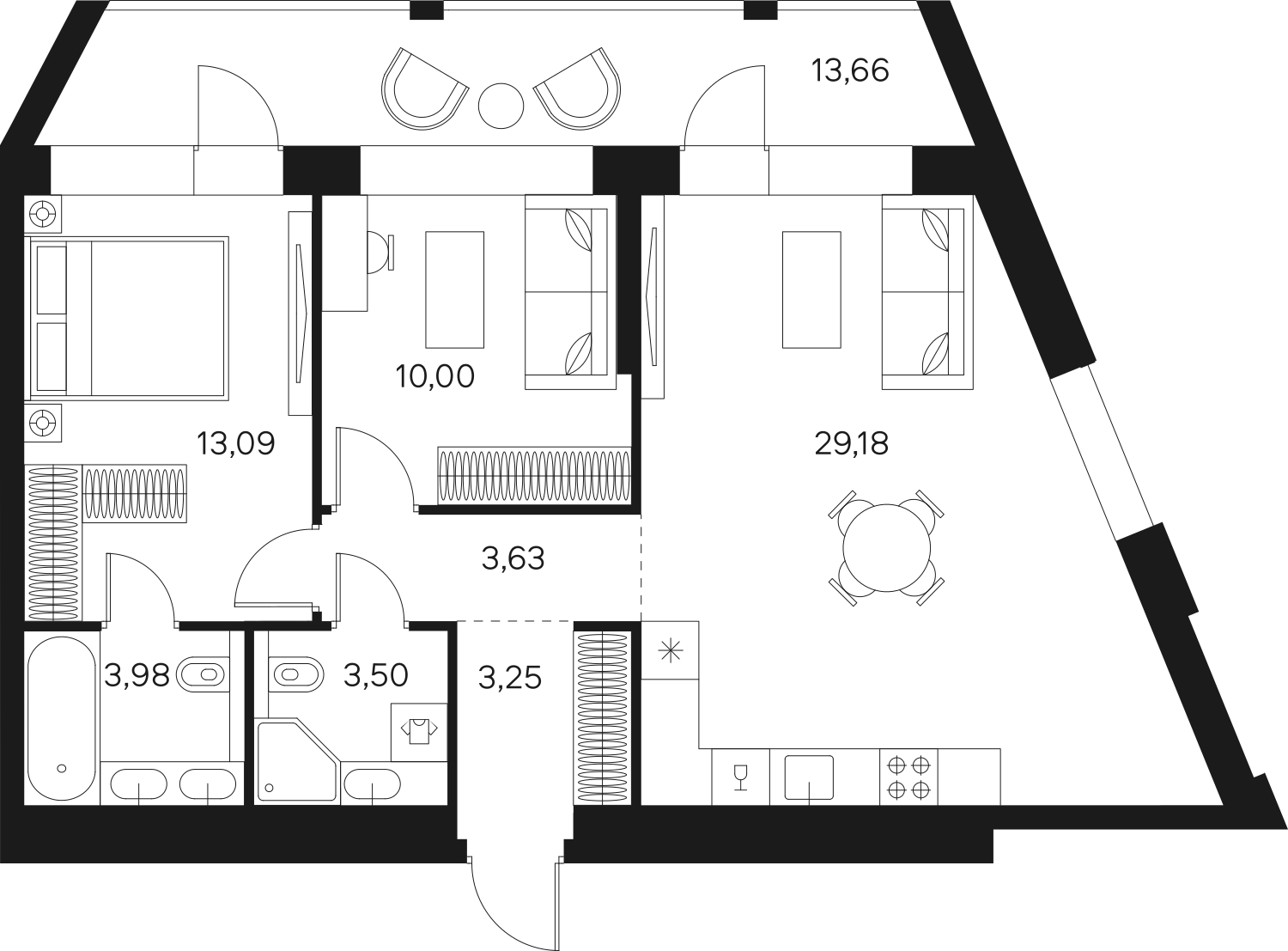 1-комнатная квартира (Студия) с отделкой в ЖК Сигнальный 16 на 3 этаже в 1 секции. Сдача в 1 кв. 2023 г.