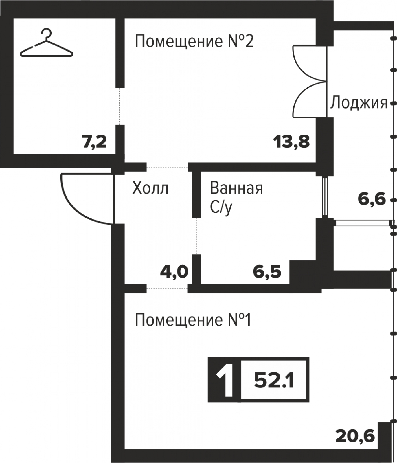 3-комнатная квартира в ЖК CUBE на 17 этаже в 1 секции. Сдача в 4 кв. 2024 г.