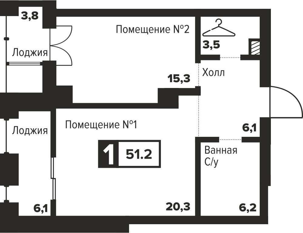 3-комнатная квартира в ЖК FØRST на 17 этаже в 1 секции. Сдача в 4 кв. 2024 г.