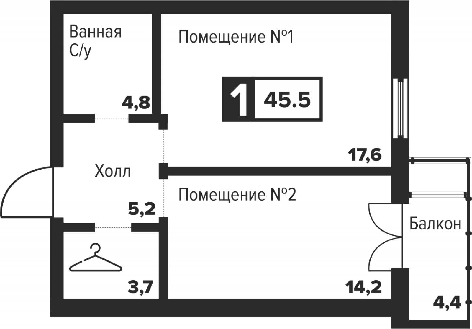 1-комнатная квартира с отделкой в ЖК Меридиан ЮГ на 10 этаже в 1 секции. Сдача в 4 кв. 2024 г.