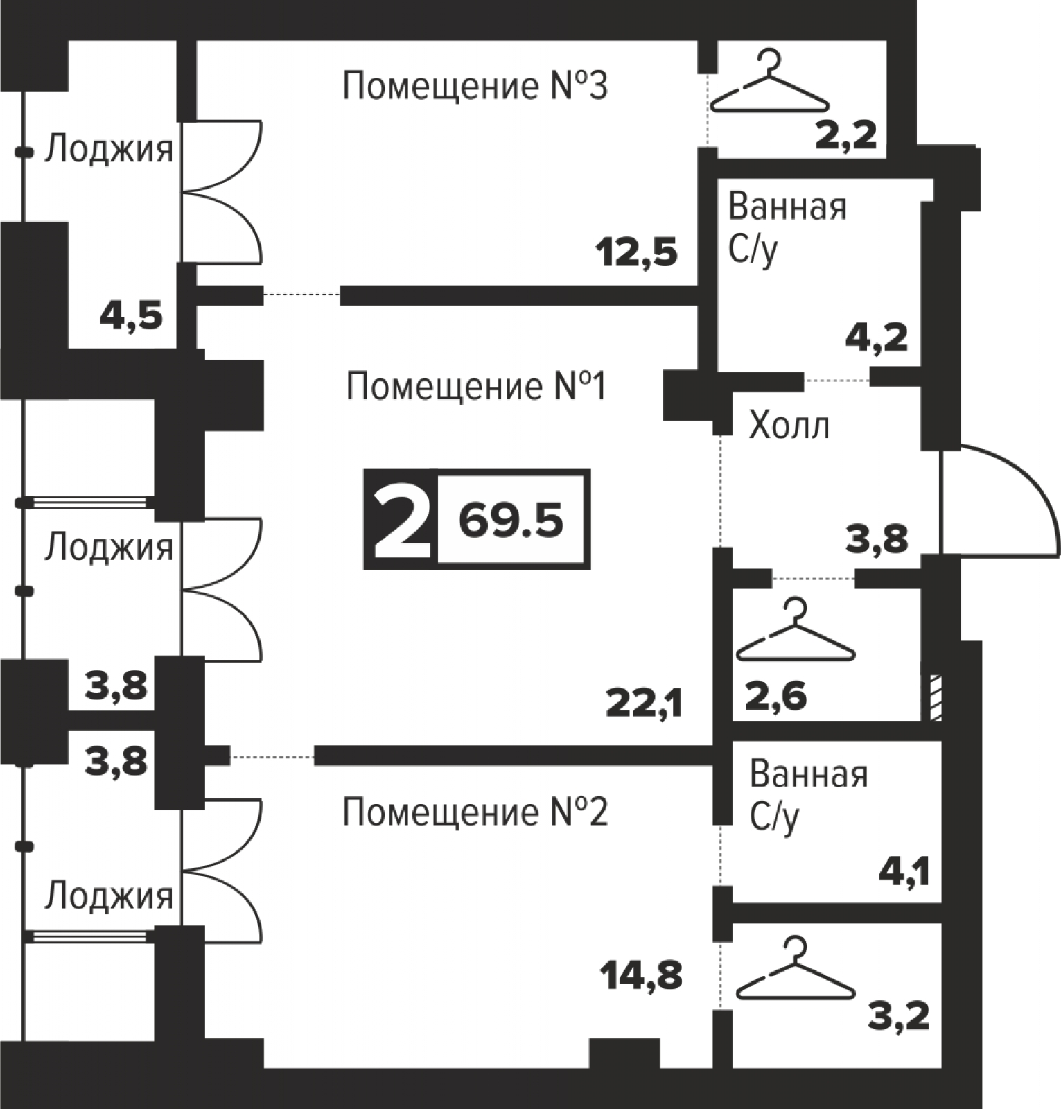 1-комнатная квартира в ЖК Режиссер на 17 этаже в 1 секции. Сдача в 4 кв. 2025 г.