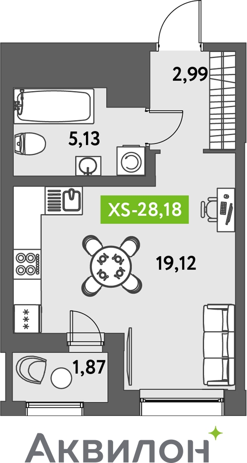 2-комнатная квартира с отделкой в ЖК Кронштадтский 9 на 28 этаже в 1 секции. Сдача в 4 кв. 2023 г.