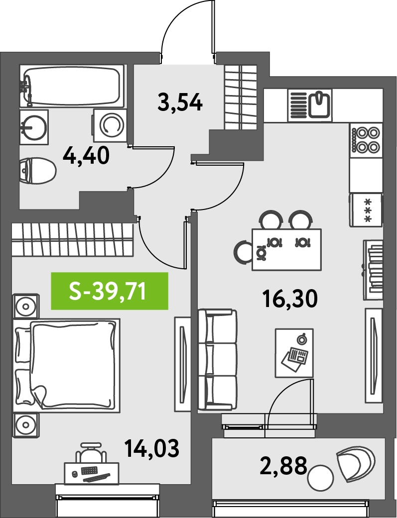 2-комнатная квартира с отделкой в ЖК Волоколамское 24 на 6 этаже в 3 секции. Сдача в 2 кв. 2023 г.