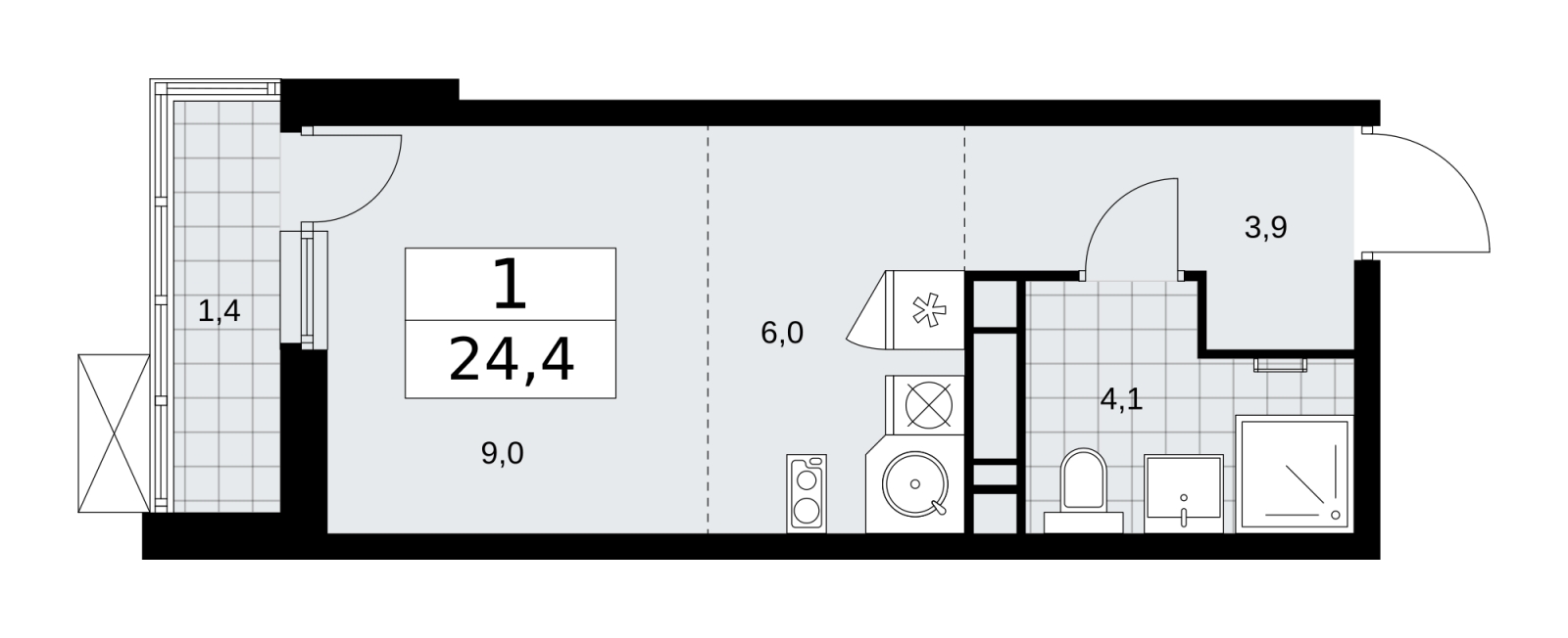 3-комнатная квартира с отделкой в ЖК Скандинавия на 12 этаже в 1 секции. Сдача в 4 кв. 2025 г.