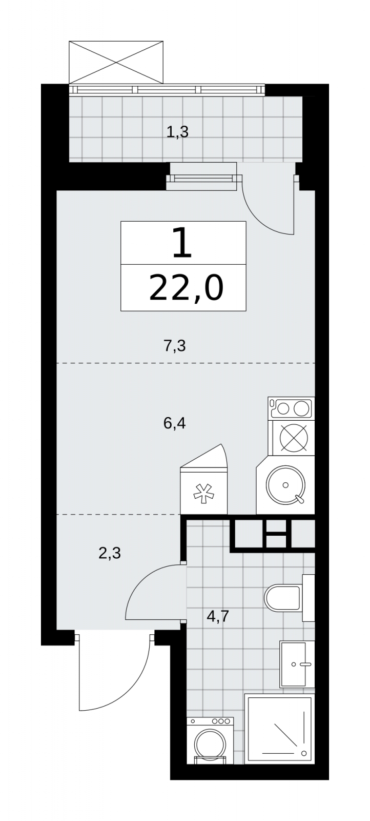3-комнатная квартира с отделкой в ЖК Скандинавия на 10 этаже в 1 секции. Сдача в 4 кв. 2025 г.