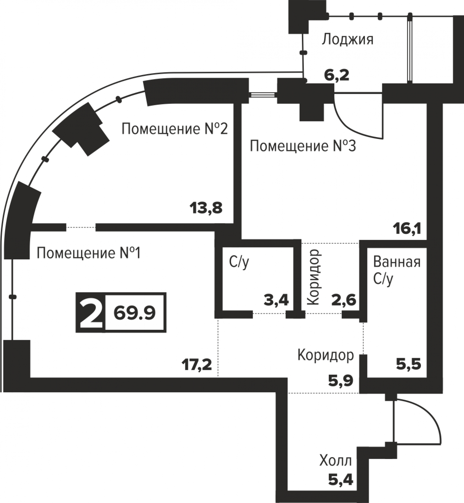 1-комнатная квартира в ЖК VEREN NEXT Шуваловский на 9 этаже в 2 секции. Сдача в 1 кв. 2023 г.