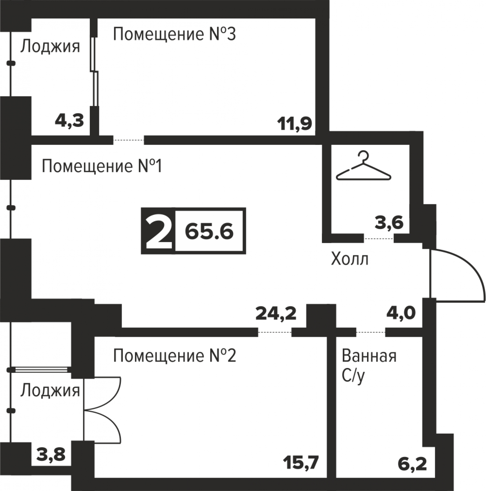 1-комнатная квартира (Студия) в ЖК VEREN NEXT Шуваловский на 5 этаже в 1 секции. Сдача в 1 кв. 2023 г.