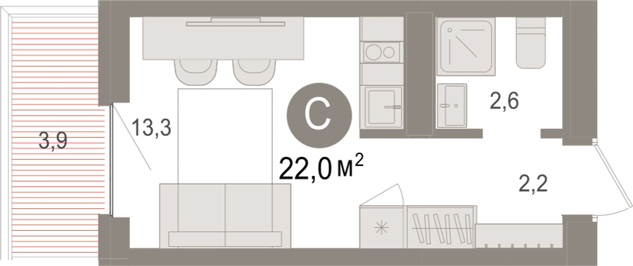 3-комнатная квартира с отделкой в Микрорайон Европейский Берег на 1 этаже в 3 секции. Сдача в 1 кв. 2025 г.