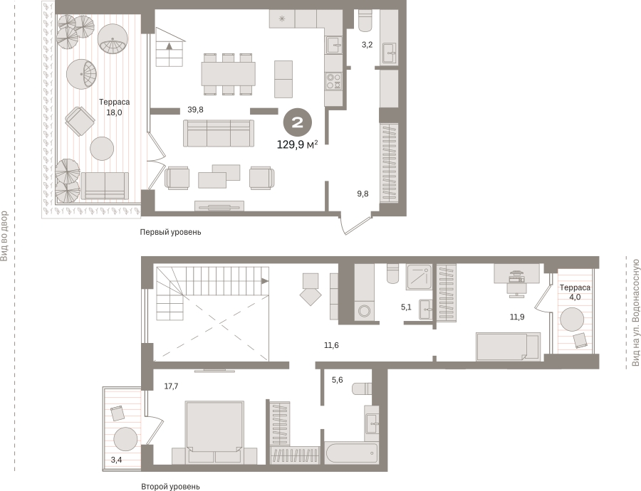 3-комнатная квартира с отделкой в Микрорайон Европейский Берег на 1 этаже в 4 секции. Сдача в 1 кв. 2024 г.