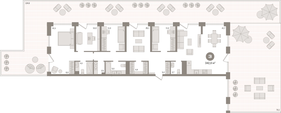 1-комнатная квартира с отделкой в ЖК Небо на 10 этаже в 1 секции. Сдача в 2 кв. 2025 г.