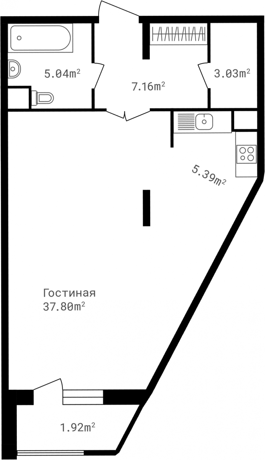 3-комнатная квартира с отделкой в ЖК Митинский лес на 4 этаже в 1 секции. Сдача в 2 кв. 2024 г.