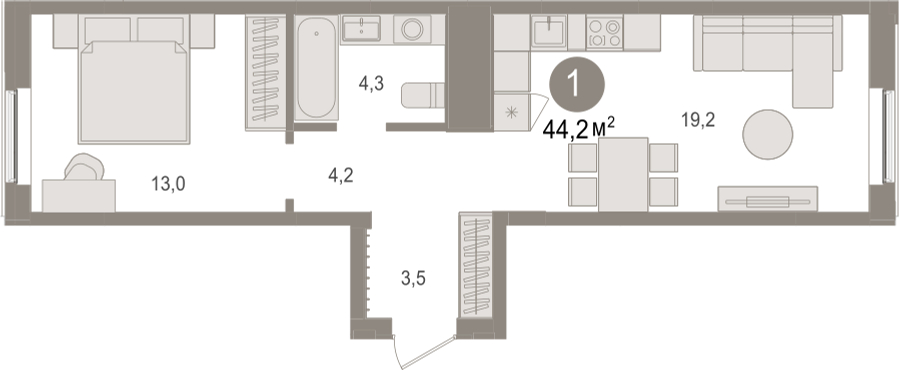 3-комнатная квартира в ЖК Профит на 21 этаже в 8 секции. Сдача в 2 кв. 2023 г.