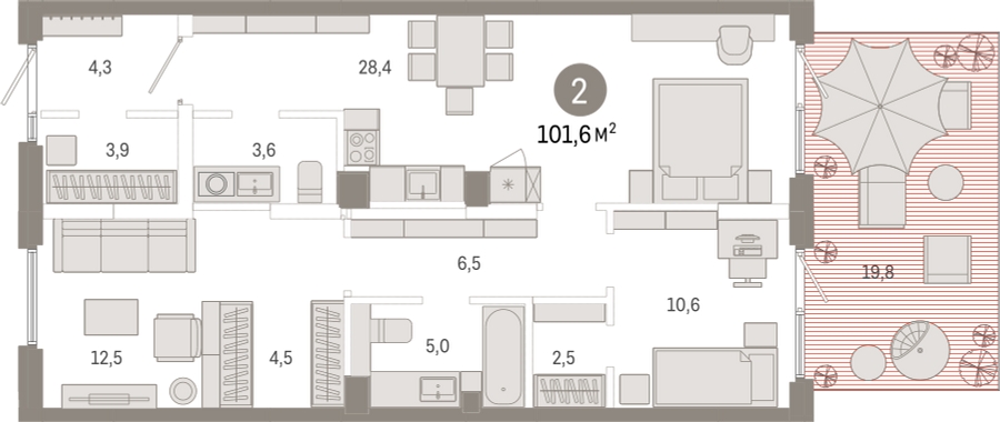 1-комнатная квартира (Студия) в ЖК Дом на Прилукской на 10 этаже в 2 секции. Сдача в 1 кв. 2024 г.