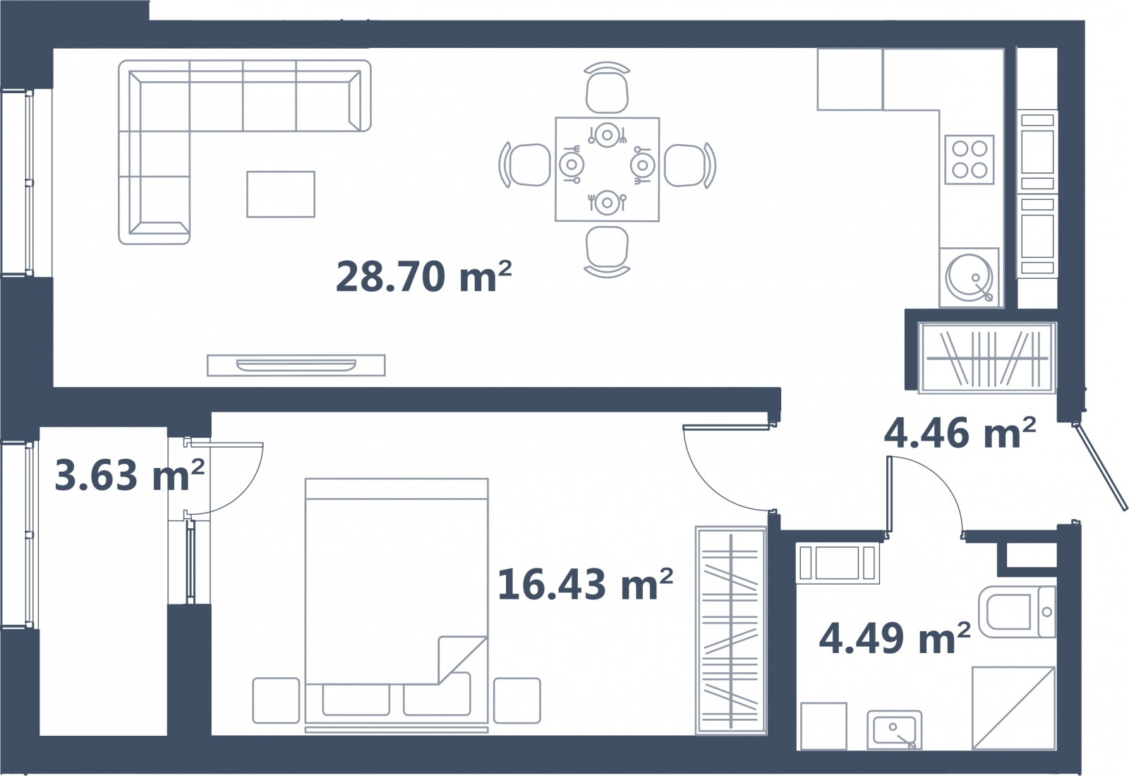 3-комнатная квартира с отделкой в ЖК Зеленодар на 10 этаже в 1 секции. Сдача в 2 кв. 2025 г.