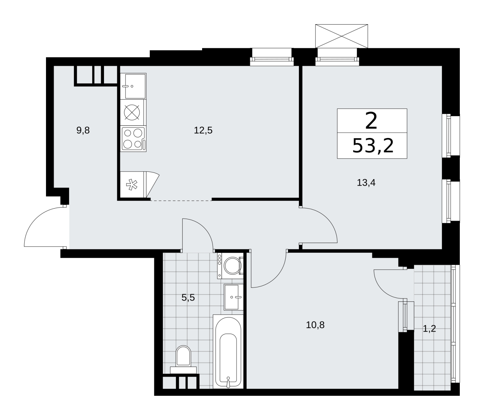 1-комнатная квартира в ЖК Скандинавия на 17 этаже в 1 секции. Сдача в 1 кв. 2026 г.