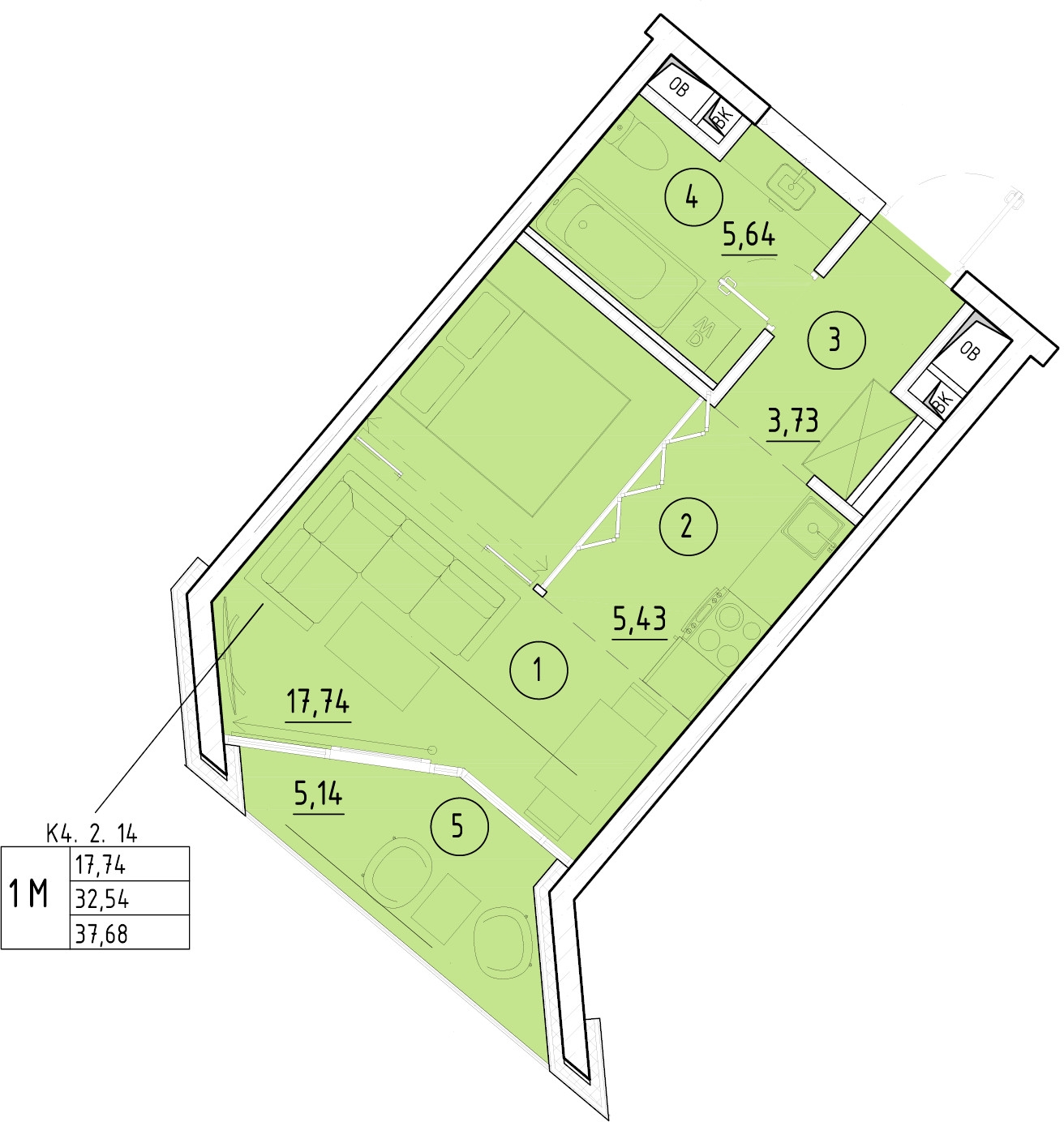 2-комнатная квартира с отделкой в ЖК Тайм Сквер на 10 этаже в 1 секции. Сдача в 4 кв. 2024 г.
