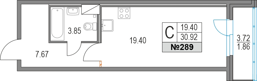 1-комнатная квартира (Студия) с отделкой в ЖК ЛесART на 10 этаже в 1 секции. Дом сдан.