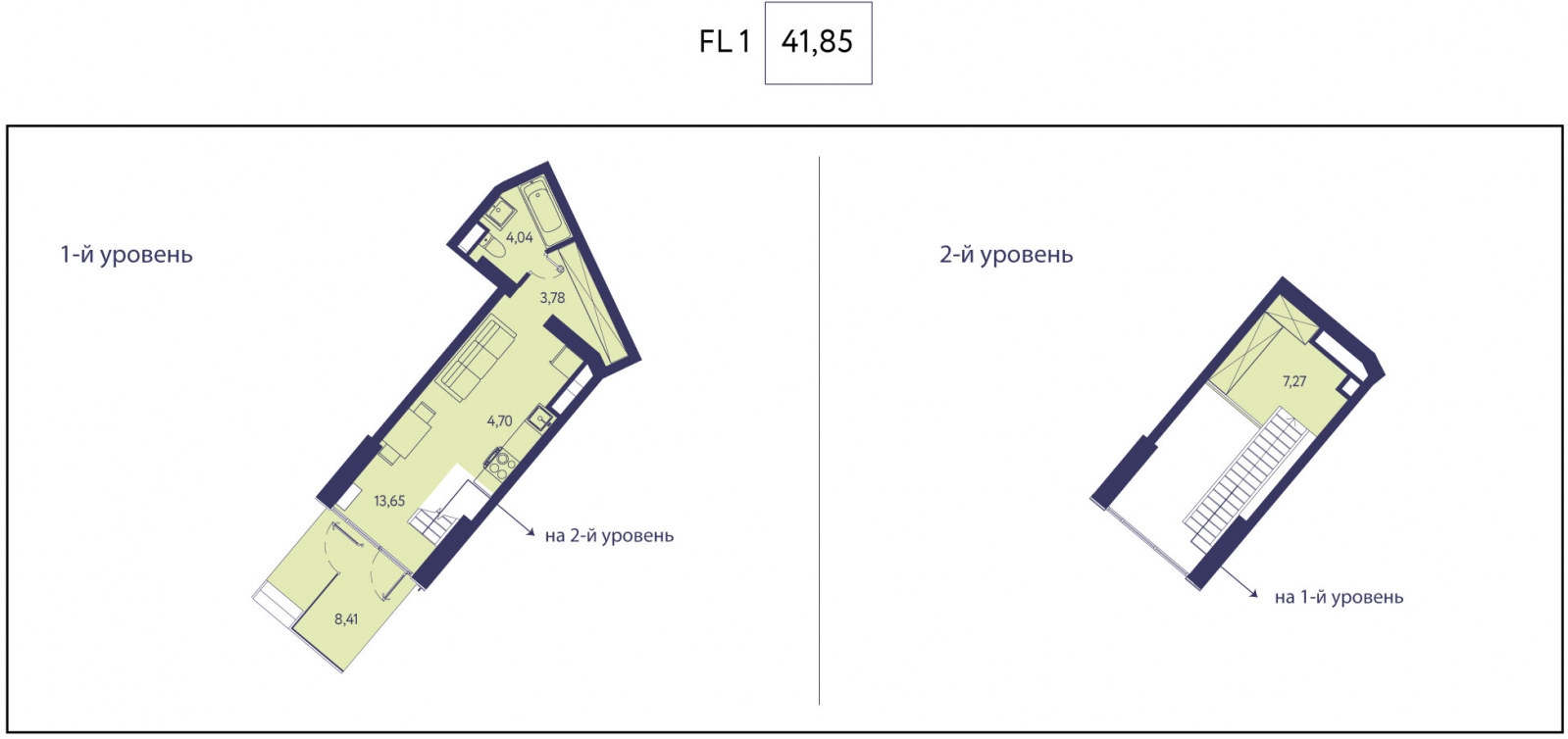 2-комнатная квартира с отделкой в ЖК Преображенский на 2 этаже в 2 секции. Сдача в 3 кв. 2026 г.
